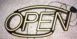 Neon store OPEN sign