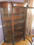 Oak, Lions Head, early 1900 Curved Glass Curio