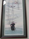 Signed Buckley Moss " Skating Together"