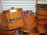 Great selection of Longaberger baskets.