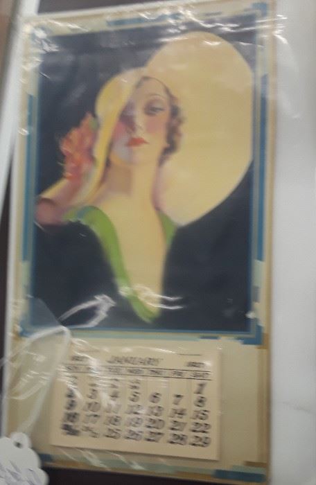Original 1927 Art Deco Calendar 