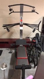 Complete workout system by WEIDER, folds flat for easy transport