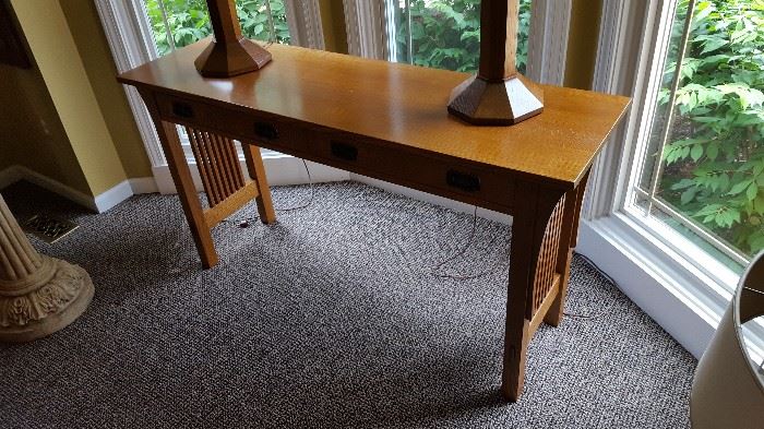 Stickley sofa Library table