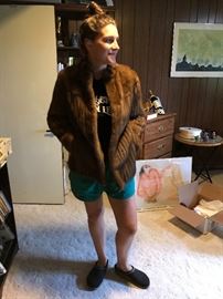 Beautiful vintage mink coat. But wait there’s more ...........
