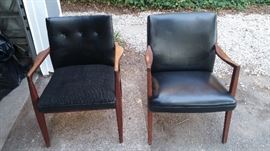 2 - mid-century (not matching) vinyl and upholstered.