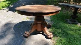 Solid Oak Table with Claw feet
