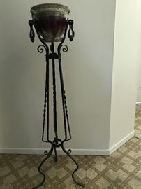 wrought iron plant stand