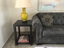 2 New Pottery Barn wooden shabby chic side end tables (2)