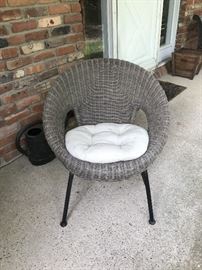 2 outdoor wicker porch chairs