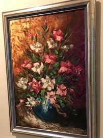Signed Still Life Oil on Canvas