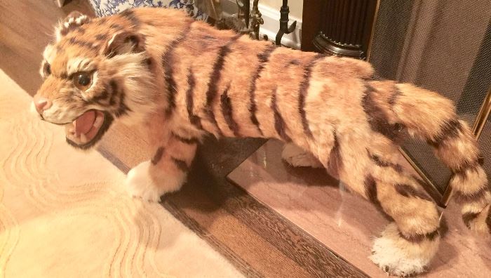 12. Stuffed Miniature Tiger (30'' x 10'' x 16'')