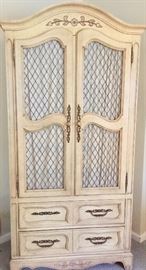 21. Vanleigh French Grill Front Armoire (39'' x 20'' x 76'')