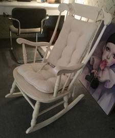 52. White Rocking Chair (22'' x 29'' x 37'')