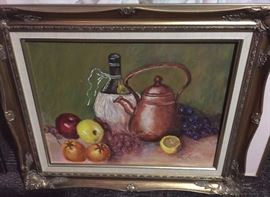 42. Leo Leader Oil on Canvas Still Life (26'' x 35'')