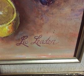 42. Leo Leader Oil on Canvas Still Life (26'' x 35'')