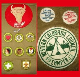 1940's Scout Patches; Western Colorado Council, 1943 Camper  