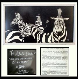 Dick Ayre Signed Litho of Wonderful Zebra