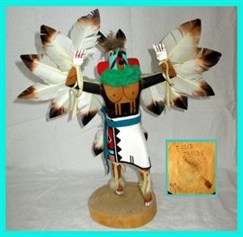 Eagle Dancer Decorative Kachina Doll Signed VB 