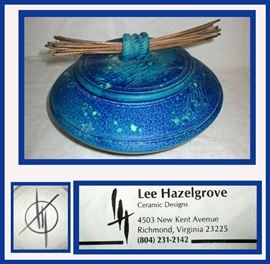 Gorgeous Lee Hazelgrove Ceramic Pot; Just Stunning and a Beautiful Blue Glaze