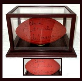 Gale Sayers Signed Football in Case 