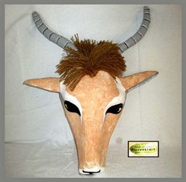 Handcrafted  Paper Mache Antelope Head; Silvestri 