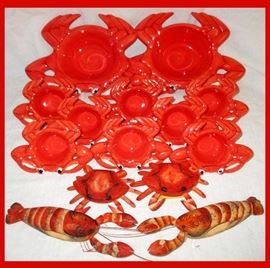 Really Fun Crab Dishes and Crab and Lobster Napkin Rings 