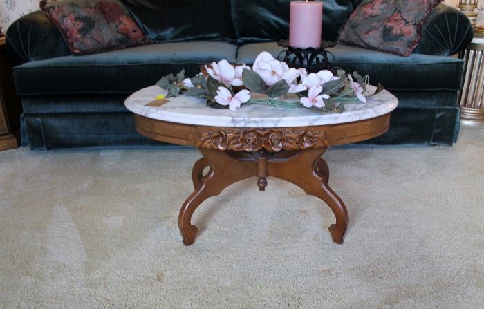 Victorian marble to coffee table