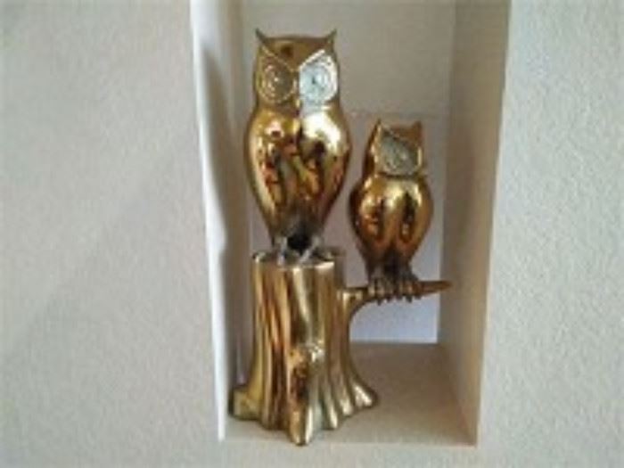 Brass Owl Statuette