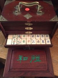 Mahjong set.
