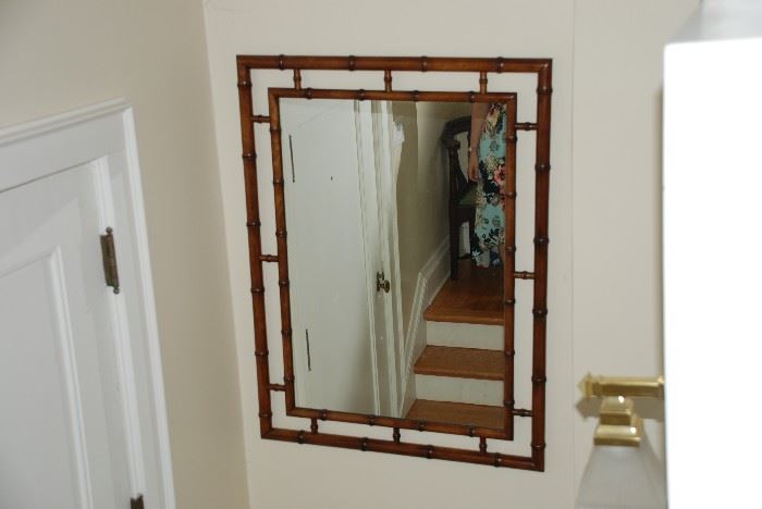 John Widdicomb mirror- bamboo style-46"x34.25"