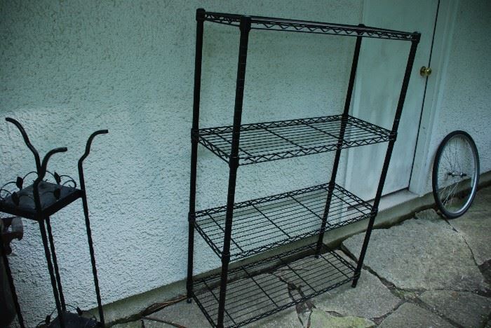 Black wire shelving - 10 available