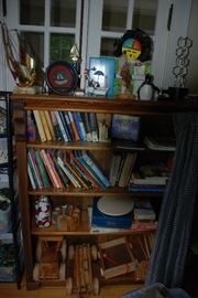 Kachina Doll, books, wood toys, etc