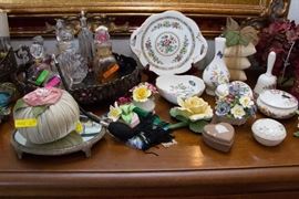 Porcelain Boxes, Ming Rose Dish, Wedgwood Heart Box, Bureau Plats and More! 