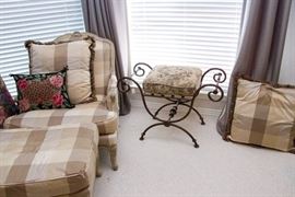 1 Matching Pillow: $40.00 Iron Bench w/Cushion: $40.00 