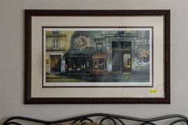 Pariasian Street Scene Print 52/200: $200.00 (as is) 