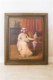 The Lady In Waiting. Oil Painting. $90.00 