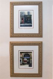 Top Art. Thomas Pradzynski: "C. Loubet" Serigraph On Paper. Custom Frame. Original, Signed, Numbered: $4,200.00 Bottom : Thomas Pradzynski: "Cour St. Antione" Serigraph On Paper. Original, Signed and Numbered. Custom Frame: $4,200.00 