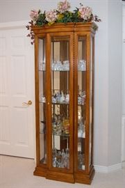 Beautiful Vitrine. 1 Door, 3 Glass Shelves (78"h x 32" w x 14"d): $330.00  