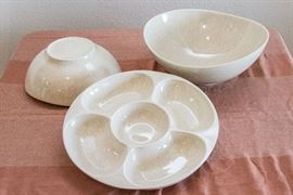 Red Wing! Curved Bowl: $24.00. 5 Section Dip Bowl: $30.00 