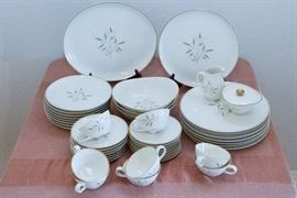 Vintage Syracuse Elegance Dish Set (37pc) 8 Dinner Plates, 8 Luncheon Plates, 8 Bread Plates, 8 Cups and Saucers, 3 Veggie Serving Bowls, 1 Platter. $200.00 