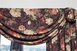 Elegant Floral Custom Made Drapes, 12 Swags/Panels: $1,900.00. 