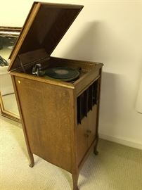 Columbia Grafonola works well with 78 records included