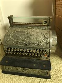 1908 brass National cash register
