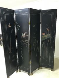 large oriental 2 sided screen-see next photo for reversed side