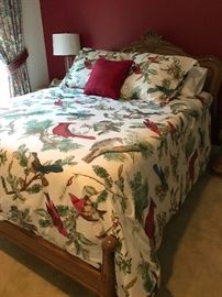 Century carved queen bed