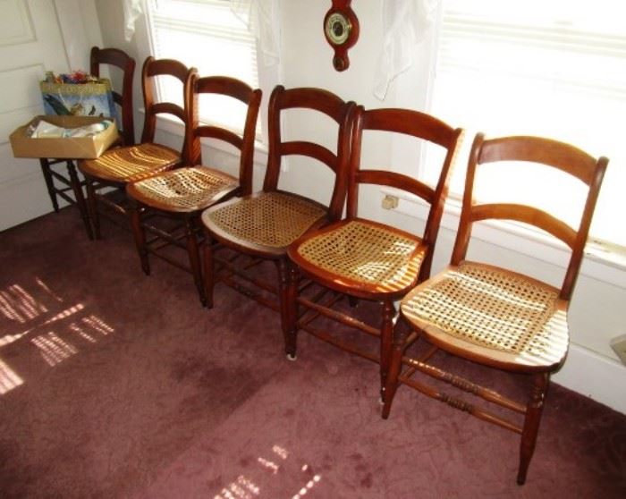 6 cane seat chairs