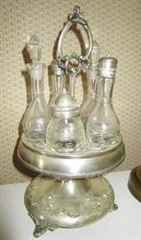Antique cruet set, complete