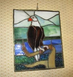 Stained glass eagle picture