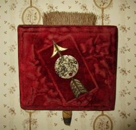 Antique wisk broom and holder