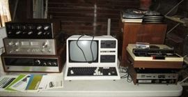 Vintage stereo equipment, vintage computer